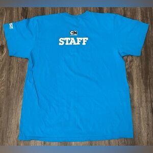 Vintage Men’s Cartoon Network Staff Adventure Time Homies Help Blue T-Shirt- XL